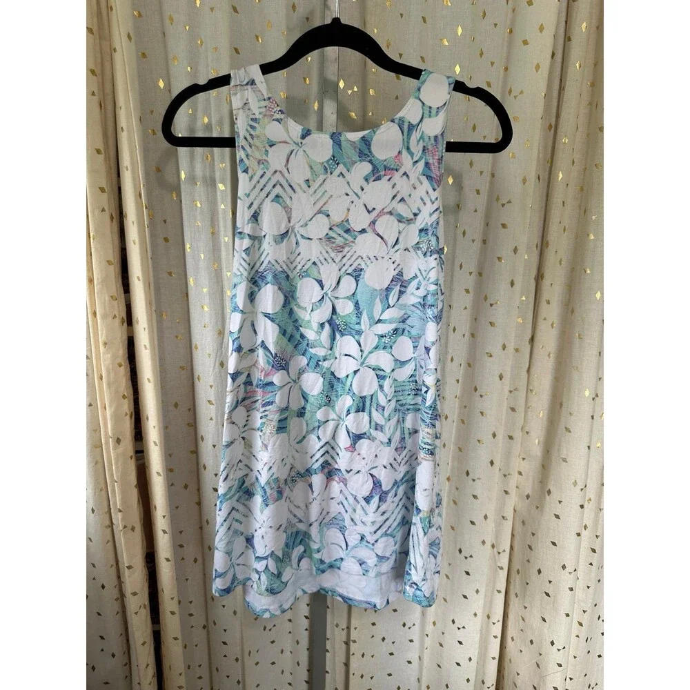 Sassy Nene Girls Hawaiian Inspired Plumeria Watercolor Floral Sundress 10
